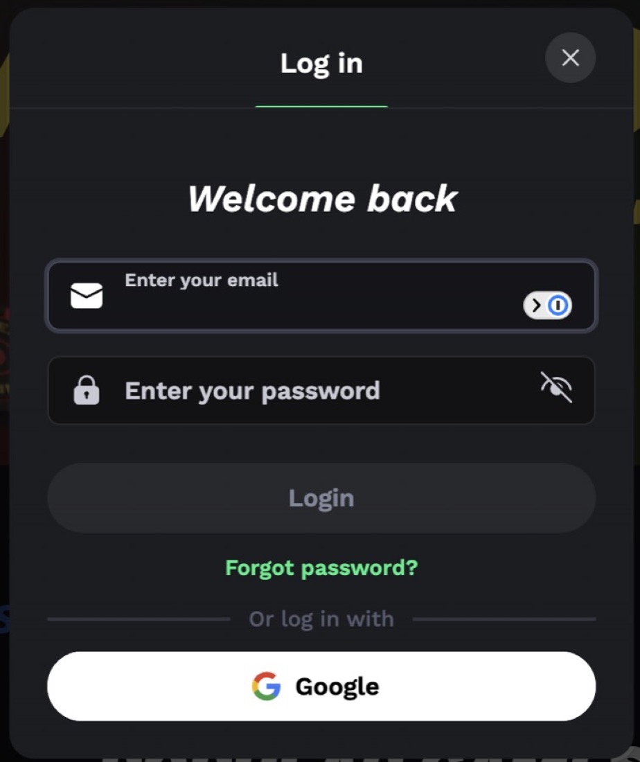 BetOnRed sign-up form